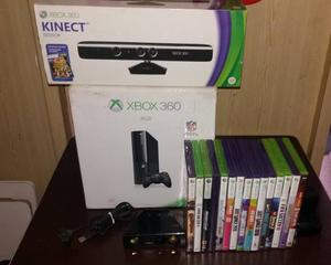 Xbox 360 E + Kinect + 2 Controles + 15 Juegos + Guitarra
