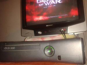 Xbox 360 Slim+2 Controles+ Chip+ Muchos Juegos Originales