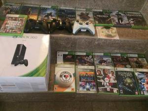 Xbox 360 Ultra Slim Con Juegos,4 Controles,memoria 120gb,etc