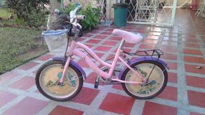Bicicleta Rin 16 De Niña Rosada Barbie