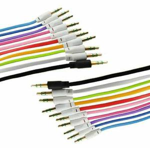 Cable De Audio Auxiliar 3.5mm Plug A Plug Punta Dorada