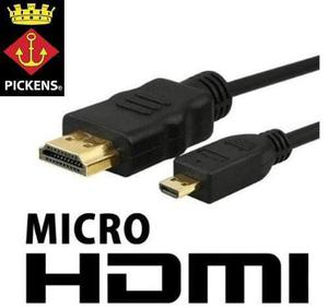 Cable Hdmi A Micro Hdmi 1.5m Pickens Fullhd 1080p Pta Dorada