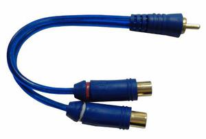 Cable Rca Tipo Y 1 Macho Y 2 Hembras Multiplica Conexiones