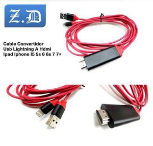 Cable Usb Lightning A Hdmi Ipad Iphone I5 5s 6 6s 7 7+