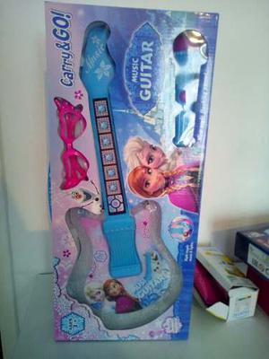 Guitarra Frozen Con Musica Luces Microfono Y Lente