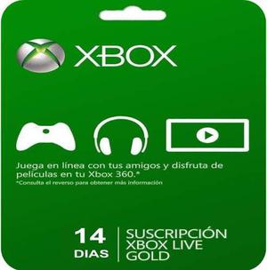 Membrecia Xbox Live Gold 14 Dias Xbox One 360