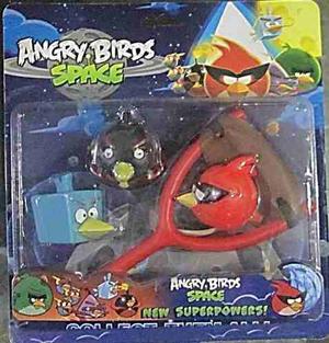 Muñecos Angry Bird Originales Empaque De 3 + 1 Resortera