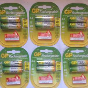 Pilas Recargable Doble A, Marca Gp De 1300mah