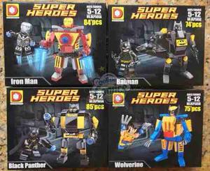 Set 4 Figuras Compatible Lego Heroes Con Robot