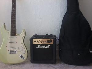 Guitarra Eléctrica + Amplificador + Cable + Forro