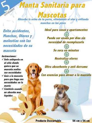 Manta Sanitaria Para Mascotas Perros Adultos Y Cachorros