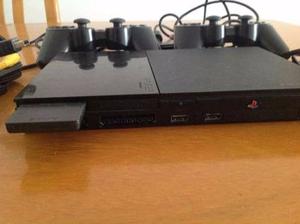 Playstation 2 Slim Chipeado Con Controles Originales