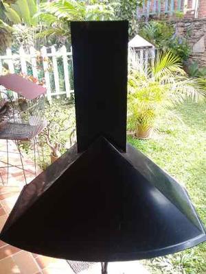 Campana De Cocina Negra Con Filtro De Aire Y Luz