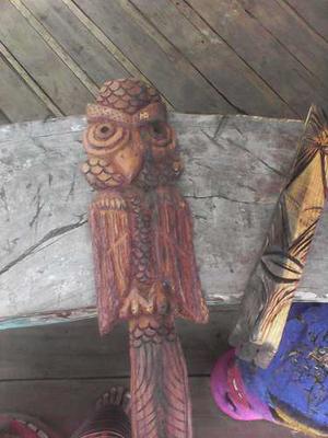Totem Escultura De Madera Tallada