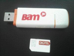 Bam Digitel 3g H+ Con Linea Original De 3 Gigas