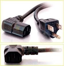 Cable De Corriente Angular Para Impresora Pc Monitor 1.90m