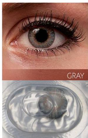 Lentes De Contacto Color Gris Cosmético A La Moda