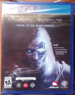 Shadow Of Mordor Goty Playstation 4 Ps4 Nuevo Sellado.