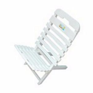 Silla Playera Plegable Plastica Blanca Alfahogar