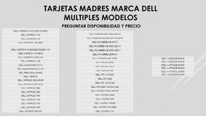 Tarjetas Madres Dell Factory Refurbished