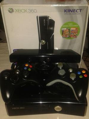 Xbox 360 Slim Con Kinect, Dos Controles Y 4 Juegos Originale
