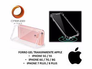 Forro Gel Transparente Iphone 5 5s 7g 7 Plus 8g 8 Plus