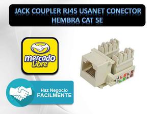 Jack Coupler Rj45 Usanet Conector Hembra Cat 5e