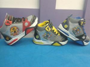 Zapatos Deportivos Con Luces Paw Patrol De Niños Talla