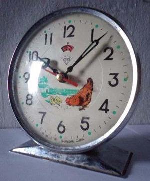 Antiguo Reloj De Cuerda La Gallinita Funcional Original!!