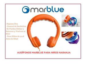 Audífonos Marblue Para Niños Naranja Headfoams