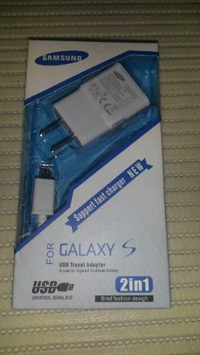 Cargador Samsung 2 En 1 Incluye Taco 2.0 Amp Y Cable Usb