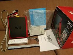 Click! Mini Wii Red Edition Rojo Caja Control Cables Perfect