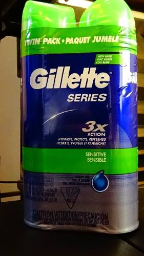 Gillette Series 3x Action Gel De Afeitar Empaque De 2