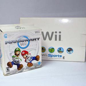 Nintendo Wii Blanco Usado + Mario Kart