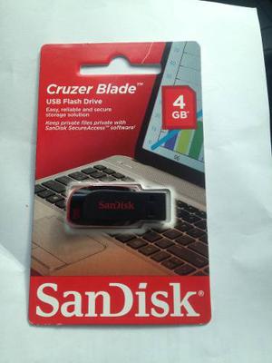 Pendrive 4gb Sandisk Cruzer Blade, 100% Original.