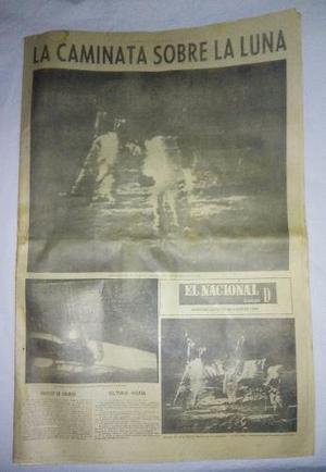 Periodico El Nacional De 1969 Llegada Del Hombre A La Luna