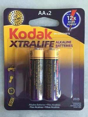 Pilas Doble A Alkalina Marca Kodak Blister X 2