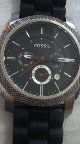 Reloj Fossil Deportivo En Acero Y Goma Original Como Nuevo