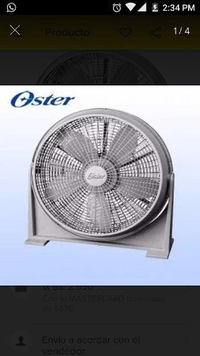 Vendo Ventilador Oster Turbo Fan