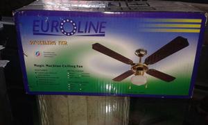 Ventilador De Techo Con Lámpara Marca Euroline.