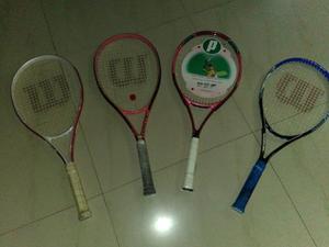 4 Raquetas De Tenis Marca Wilson