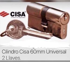 Cilindro Cisa Nuevos 60mm Universal 2 Llaves