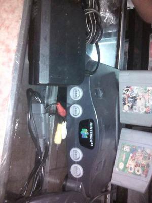 Nintendo 64 Con 1 Contro Y 2 Cassette En Perfecto Estado