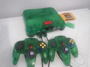 Nintendo 64 Verde Tranparente Con 2 Controles