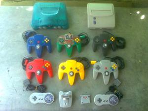 Nintendo 64,blue Ice,snes Mini,combo