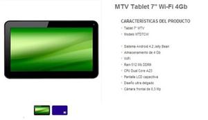Table 7 Android 4.4 Wi-fi Expandible A 32 Gb Disp.6 Colores