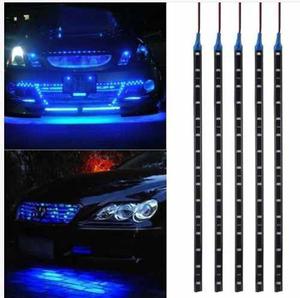 Tira Led Flexible Azul Carro Moto 12v 30cm Waterproof