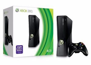 Xbox 360 E De 4g Con Su Caja Con 2 Controles + Juegos