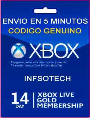 Xbox Live Gold 14 Dias Codigo Todas Las Regiones Envio 5 Min