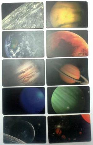 Colección Completa Tarjetas Cantv Usadas 1995 Sistema Solar